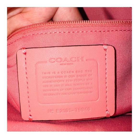 Coach Rowan Satchel Crossgrain Leather Pink Crossbody Bag Style 79946 - Picture 5 of 7